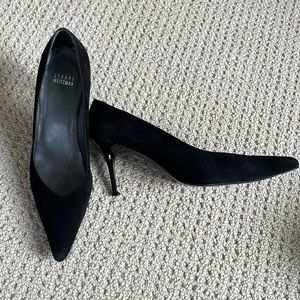 Stuart Weitzman  black suede pumps , size 8